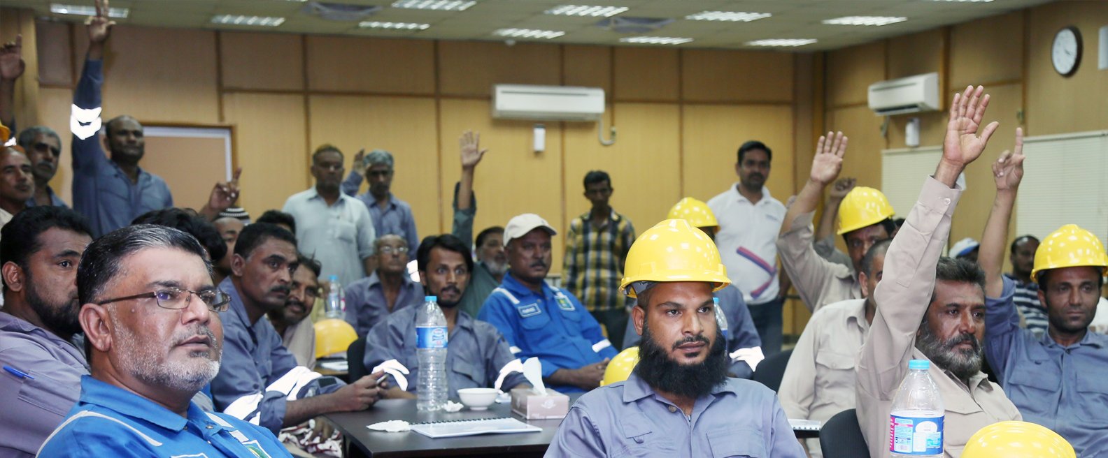 In-house training session on safe work practices for non-management staff