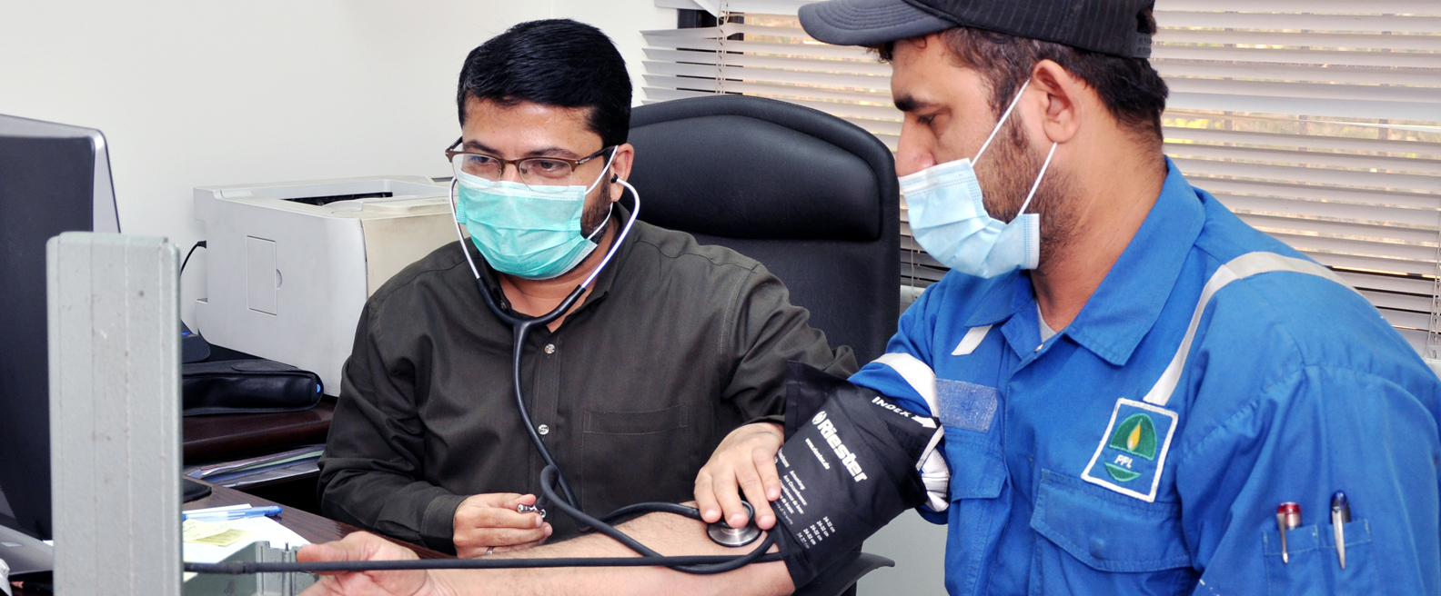 A staff being examined by company doctor at Medical Services Department head office