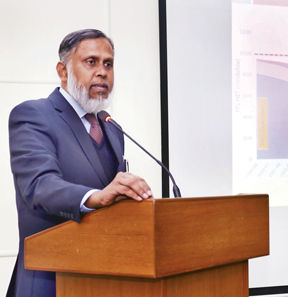 DMD AO Khalid Raza speaks during Annual Assets Operations Conference January 2020 head office 