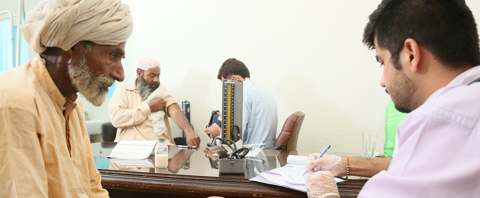Consultation being provided to patients at Public Welfare Hospital Sui