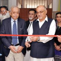 MD and CEO PPL Syed Wamiq Bokhari (second right) inaugurates PPL Ward at Koohi Goth Hospital Landhi Karachi