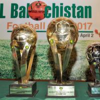 Trophies for PPL Balochistan Football Cup 2017